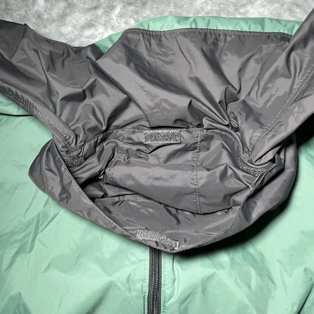 Columbia Jacket Men Size XL Windbreaker Green/Gray Zipper Front Rain Jacket